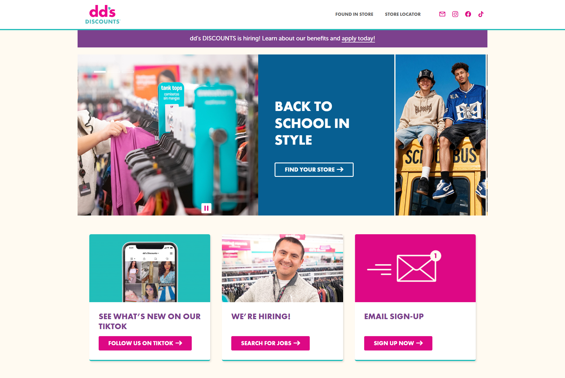 dd’s DISCOUNTS — site capture