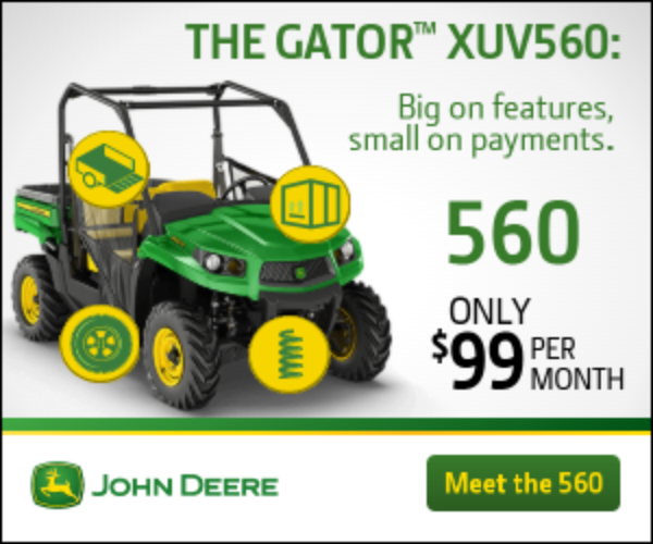 JOHN DEERE banner, final frame